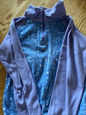 Columbia Lavender & Blue Half-Zip Cowl Fleece Pullover
